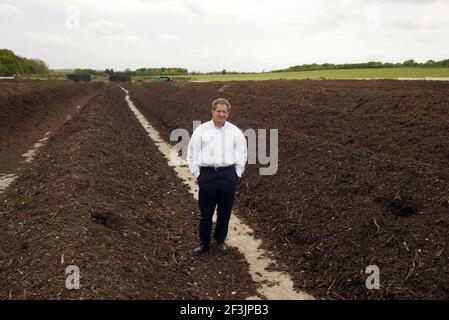 Jody Scheckter sur sa ferme Laverstoke Park dans le Hampshire photo David Sandison Banque D'Images