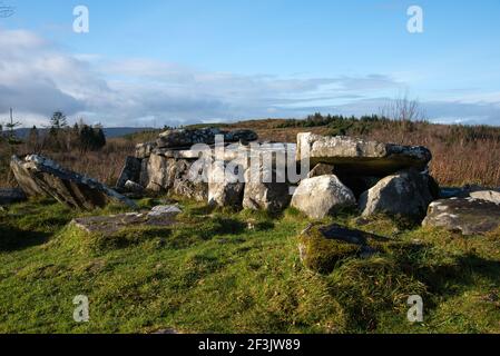 Tombeau Wedge de Giant, parc Cavan Burren, Geopark, Blacklion, Irlande, Banque D'Images