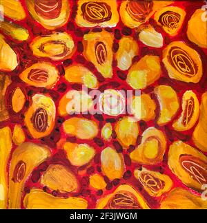 Fond de mandala abstrait coloré. Motifs ethniques. Cercle symbole spirituel décoratif de fleur de lotus. Motif décoratif rond. Élément pour se détendre, moi Banque D'Images