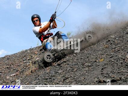 KITE MOUNTAINBOARD - ILLUSTRATION - PHOTO : FREDERICK PATTOU / DPPI LAURENT BENAMON (FRA) Banque D'Images