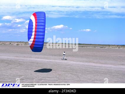 KITE MOUNTAINBOARD - ILLUSTRATION - PHOTO : FREDERICK PATTOU / DPPI LAURENT BENAMON (FRA) Banque D'Images