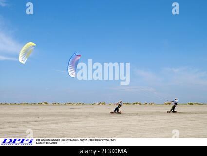 KITE MOUNTAINBOARD - ILLUSTRATION - PHOTO : FREDERICK PATTOU / DPPI LAURENT BENAMON (FRA) Banque D'Images