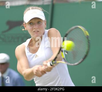 WIMBLEDON 2007 5e JOUR 29/6/07. A.CHAKVETADZE PENDANT SON MATCH AVEC M.KRAJICEK . PHOTO DAVID ASHDOWN Banque D'Images