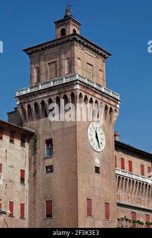 Castello Estense Ferrara Emilia-Romagna Italie commencé 1385 Banque D'Images