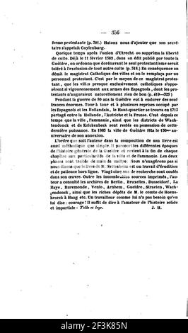 Publications de la société d'architecture dans le duché de Limbourg vol 001 p 356. Banque D'Images