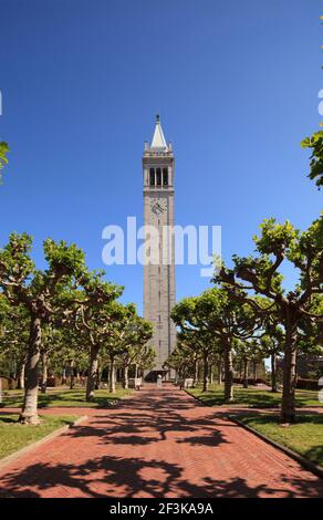 Le Campanile (Sather Tower) Berkeley, Californie, Etats-Unis Banque D'Images