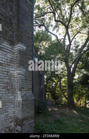 Eglise Saint Johns, route St Johns, Uxbridge. Habillage Brock externe Banque D'Images
