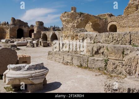 Vestiges des thermes Antonine, Carthage, près de Tunis, Tunisie | AUCUN | Banque D'Images