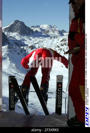 SKI ALPIN - COUPE DU MONDE 2004/2005 - 11/12/2004 - VAL D'ISÈRE (FRA) - PHOTO : GERARD BERTHOUD / DPPI DESCENTE - ILLUSTRATION Banque D'Images