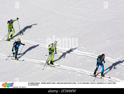 SKI ALPIN - PIERRA MENTA 2008 - ARECHES BEAUFORT (FRA) - 13 AU 16/03/2008 - PHOTO : GERARD BERTHOUD / DPPIILLUSTRATION Banque D'Images