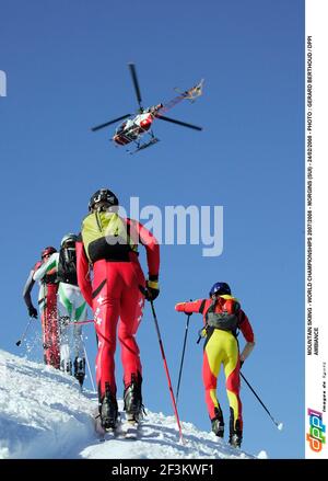 SKI DE MONTAGNE - CHAMPIONNATS DU MONDE 2007/2008 - MORGINS (SUI) - 24/02/2008 - PHOTO : GERARD BERTHOUD / DPPI AMBIANCE Banque D'Images