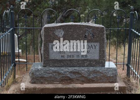 La tombe de Doc Holliday de Tombstone, Wyatt EARP et la renommée de Wild West, Glenwood Springs, Colorado, Etats-Unis | AUCUN | Banque D'Images