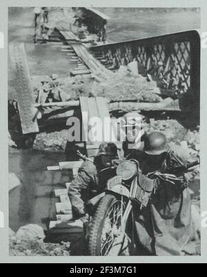 La période de la Seconde Guerre mondiale de la propagande allemande. Opération Weserübung (exercice de l'opération Weser). 1940 Banque D'Images