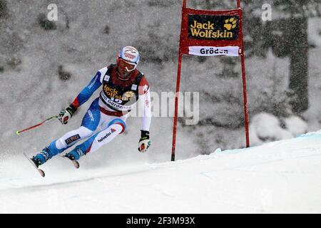 SKI ALPIN - COUPE DU MONDE 2012-2013 - VAL GARDENA (ITA) - 15/12/2012 - PHOTO GERARD BERTHOUD / DPPI - HOMMES DESCENTE - DIDIER DEFAGO (SUI) Banque D'Images