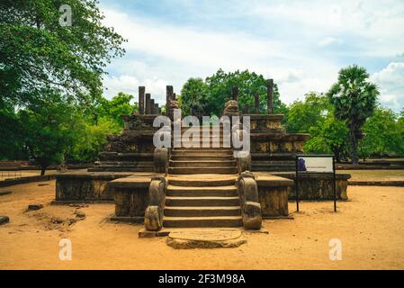 Audience Hall à la ville antique de Polonnaruwa, site du patrimoine mondial de l'unesco au Sri Lanka Banque D'Images