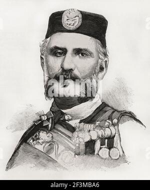 Nicolas I du Monténégro Nikola I Petrovic-Njegos (1841 – 1921) a été le souverain du Monténégro de 1860 à 1918, régnant comme prince de 1860 à 1910 an Banque D'Images