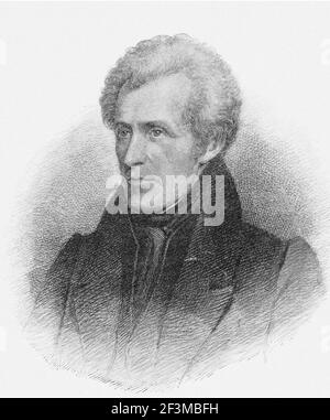 Portrait du président Andrew Jackson. Andrew Jackson (1767 – 1845) était un soldat et homme d'État américain qui a servi comme septième président de l'ONU Banque D'Images