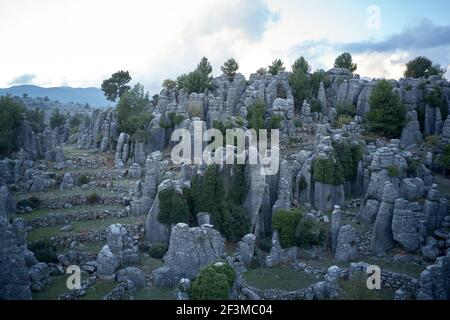 Paysage incroyable de formations de pierre. Magnifiques merveilles naturelles. Banque D'Images