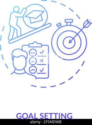Icône de concept de définition d'objectif Illustration de Vecteur