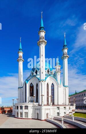 La mosquée Kul Sharif est un l'une des plus grandes mosquées de la Russie. La mosquée Kul Sharif est situé dans la ville de Kazan en Russie. Banque D'Images