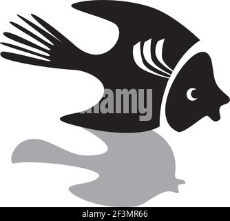 Drôle de poisson de dessin animé.Illustration vectorielle. Illustration de Vecteur