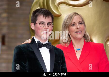 Mel Giedroyc et son neveu Jack photographiés lors du British Academy Television Craft Awards qui s'est tenu à la Brasserie à Londres le 28 avril 2019. Le crédit photo devrait se lire comme suit : Katie Collins/EMPICS/Alay Banque D'Images