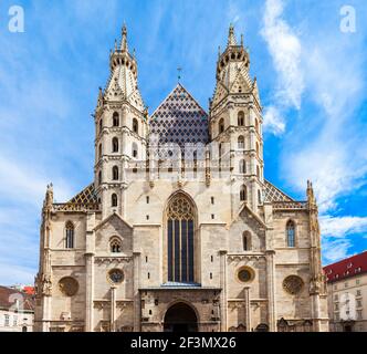 Cathédrale Saint-Stephens à Vienne, Autriche. La cathédrale St Stephens est le bâtiment religieux le plus important de Vienne. Banque D'Images