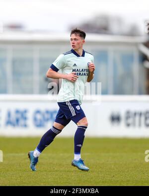 HAYES, ANGLETERRE. 16 MARS : Owen Pritchard de Cardiff City lors du match de la Ligue 2 de développement professionnel du championnat Sky Bet (Sud) entre Queens Park Rangers et Cardiff City au terrain d'entraînement QPR, Harlington, Londres, le mardi 16 mars 2021. (Crédit : Ian Randall | INFORMATIONS MI) crédit : INFORMATIONS MI et sport /Actualités Alay Live Banque D'Images