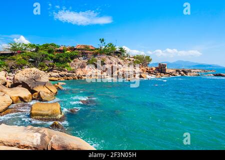 Député Chong cape Rock Garden est une attraction touristique populaire de la ville de Nha Trang au Vietnam Banque D'Images