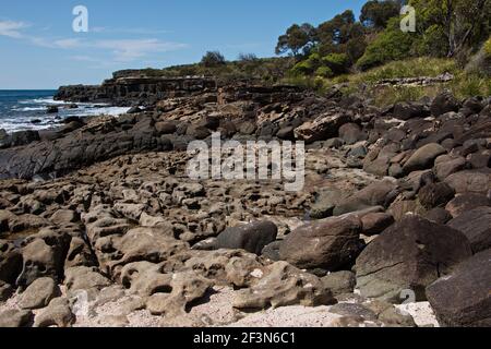 Pebbly Beach au parc national de Murramarang en Australie Banque D'Images