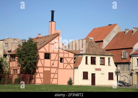 Klaipeda en Lituanie situé à l'embouchure de la lagune de Curonian sur la côte de la mer Baltique. Banque D'Images