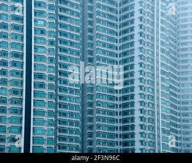 Le domaine de Yat Tung est une immense tour, zone résidentielle de l'île Lantau, dans la région administrative spécialisée de Hong Kong. Date prise 23,12,2009 Banque D'Images