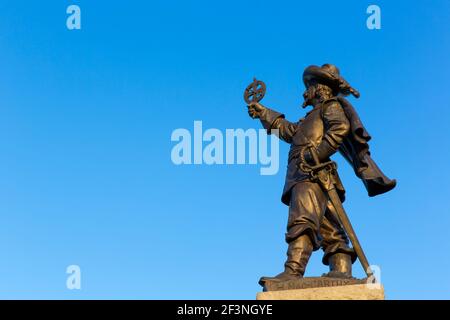 Canada,Ontario,Ottawa,Nepean point,Statue de Samuel de Champlain Banque D'Images