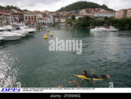 SURF - MUNDAKA BILLABONG PRO 2004 - 5-16/10/2004 - MUNDAKA (ESP) - PHOTO: IGOR MEIJER / DPPI ILLUSTRATION - VUE GÉNÉRALE Banque D'Images