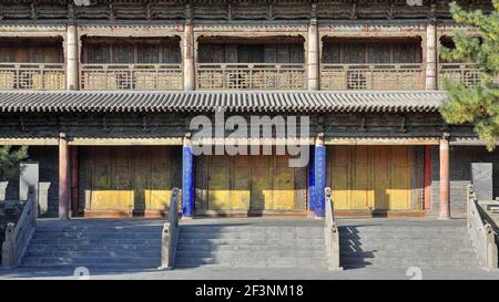 Façade arrière est inclinable Buddha Hall-Dafo si Grand Temple de Bouddha. Zhangye-Gansu-Chine-1260 Banque D'Images