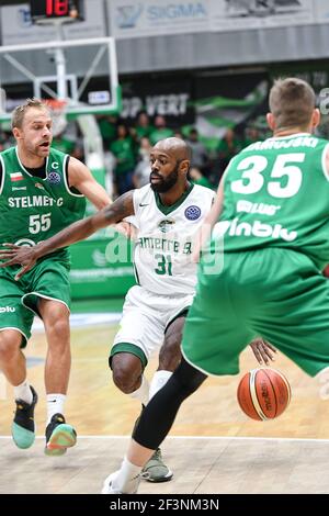 Jamar Wilson de Nanterre92 et Lukasz Koszarek de Zielona Gora lors de la Ligue des Champions, Groupe D, match de basket-ball entre Nanterre 92 et Stelmet Zielona Gora le 14 novembre 2017 au Palais des Sports Maurice Thorez à Nanterre, France - photo I-HARIS / DPPI Banque D'Images