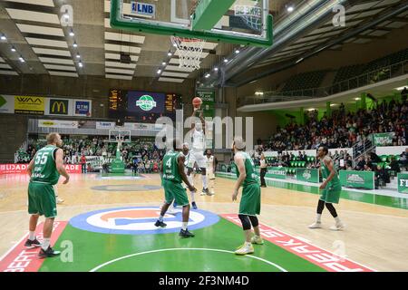 Photo de Jamar Wilson de Nanterre92 lors de la Ligue des Champions, Groupe D, match de basket-ball entre Nanterre 92 et Stelmet Zielona Gora le 14 novembre 2017 au Palais des Sports Maurice Thorez à Nanterre, France - photo I-HARIS / DPPI Banque D'Images