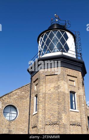 Trinity Buoy Wharf phare est le seul phare, East India Docks, London, E14. Banque D'Images