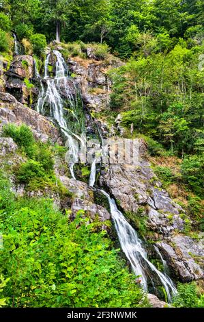 Chute d'eau de Todtnau dans les montagnes de la Forêt-Noire, Allemagne Banque D'Images