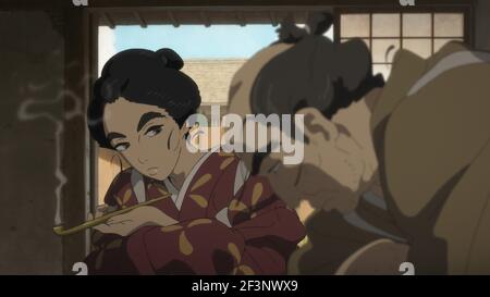 Mlle Hokusai Sarusuberi : Mlle Hokusai Année : 2015 Réalisateur : Keiichi Hara Japon Animation Banque D'Images