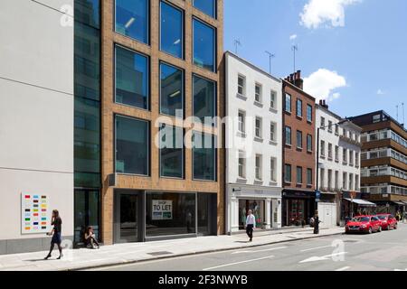 95, rue Wigmore. Développement de nouveaux bureaux pour Great Portland Estates sur Wigmore St. Banque D'Images