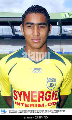 FOOTBALL - CHAMPIONNAT DE FRANCE 2006/2007 - PRÉSENTATION DU FC NANTES - 02/08/2006 - DIMITRI PAYET - PHOTO PASCAL ALLEE / FLASH APPUYEZ SUR Banque D'Images