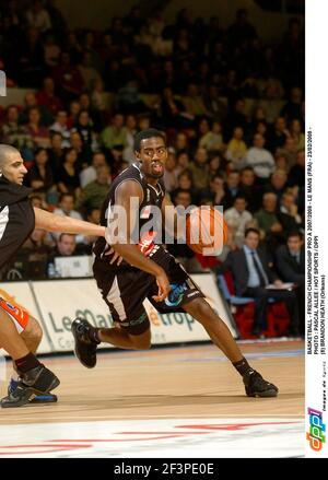 BASKETBALL - CHAMPIONNAT DE FRANCE PRO A 2007/2008 - LE MANS (FRA) - 23/02/2008 - PHOTO : PASCAL ALLEE / SPORTS CHAUDS / DPPI (8) BRANDON HEATH (ORLÉANS) Banque D'Images