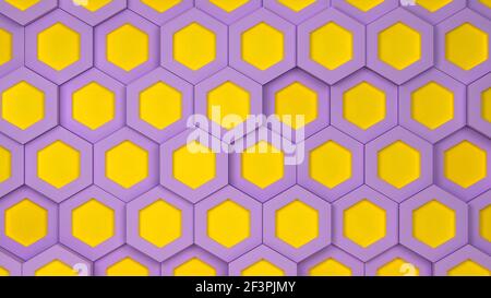 Motif hexagonal abstrait tendance. arrière-plan 3d Banque D'Images
