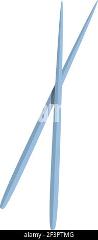 Icône d'aiguille à coudre. Dessin animé de l'icône de vecteur d'aiguille de couture pour la conception de Web isolée sur fond blanc Illustration de Vecteur