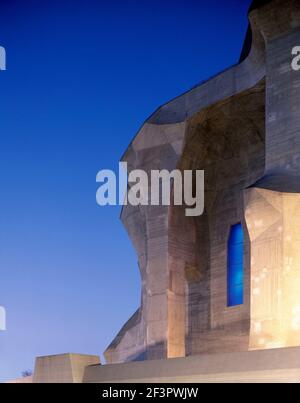 Goethesanum in Dornach, Schweiz,Detail Betonfassade,Rudolf Steiner, 1928 Banque D'Images