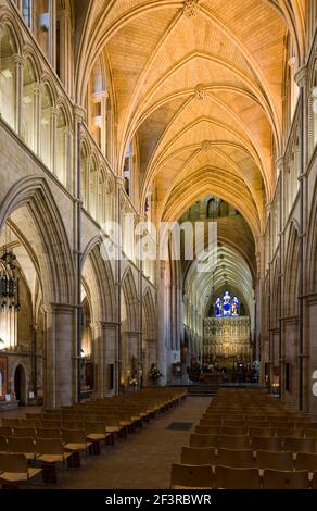 Nef gothique dans la chorale, la Cathédrale et Collégiale de Saint Sauveur et Sainte Marie Overie, Southwark Cathedral, 1520, Londres Banque D'Images