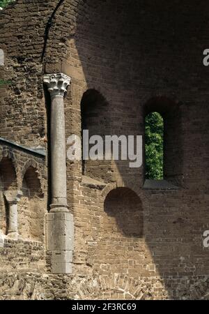 Ruines de la chorale à la chapelle Saint Martins, Nimègue, Hollande. Banque D'Images