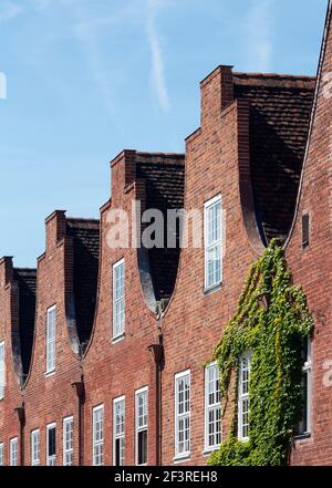 Façades de briques de maisons de style hollandais, 1734-1742, Potsdam, Brandebourg, Allemagne, Architectes: Architectes: Potsdam, Mittelstra?e, Holländisches Viertel Banque D'Images
