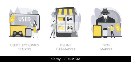 Illustrations vectorielles abstraites du commerce d'occasion. Illustration de Vecteur